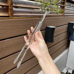 304不锈钢夹子啤酒开瓶器烤肉夹烧烤长夹子冰夹 老板娘自留款