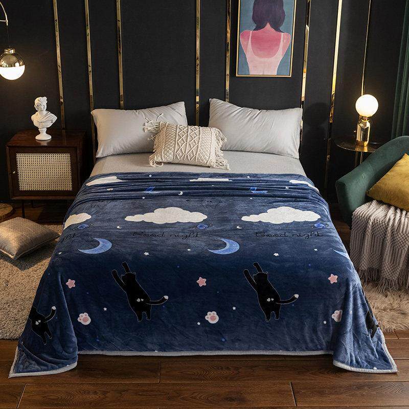 冬季加厚保暖云貂绒毛毯珊瑚绒床单垫法兰绒毯子单人男女学生宿舍