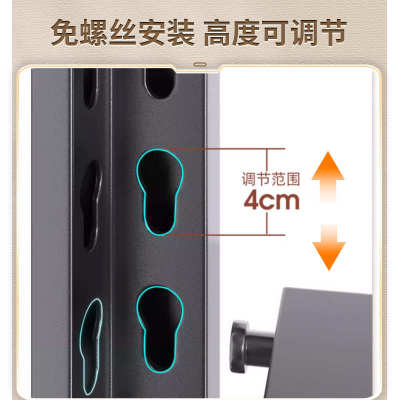 厨房置物架碳钢家用落地多层可调节三面围栏微波炉锅收纳储物货架