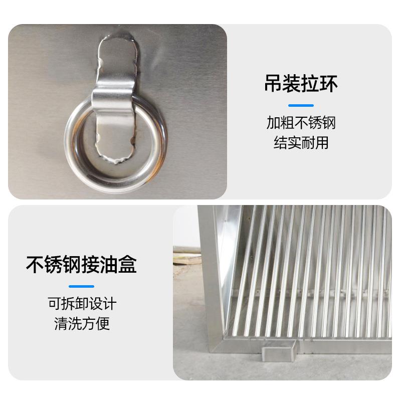 商用烟加不锈钢油烟罩风机厅饭店食餐堂厨厚房排罩强力吸抽LBQ油