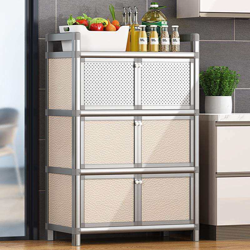 碗柜家用厨房置物架落地多层储物多功能小型收纳橱柜带门2024新款,厨房/烹饪用具,抹布架/厨房清洁收纳架,淘宝优惠券,粉丝福利购,淘宝优惠卷