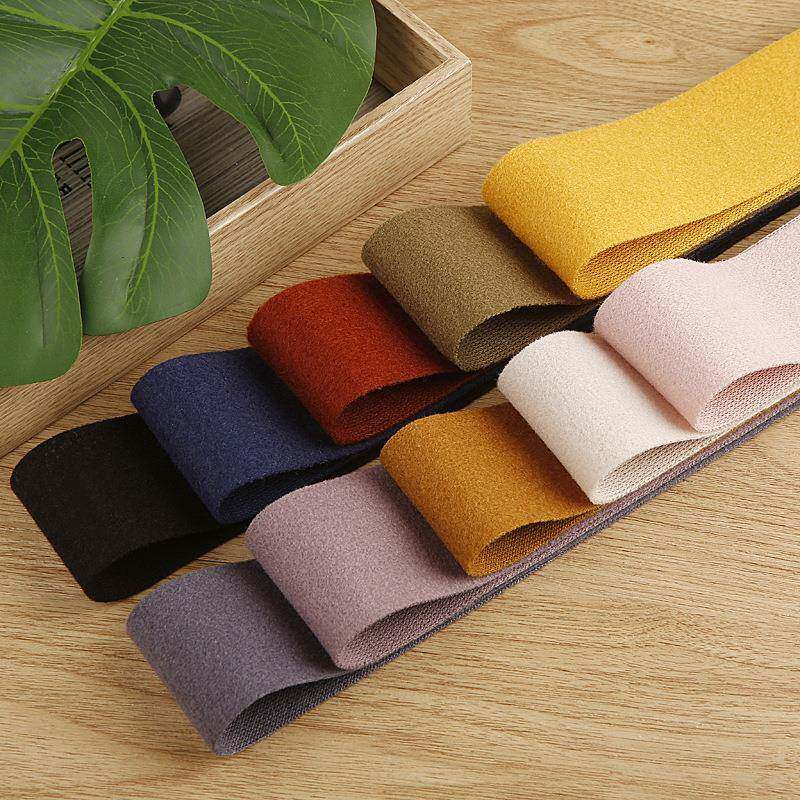 新款直销单面毛呢绒面织带 蝴蝶结diy发饰抓夹材料服装鞋花帽子宠