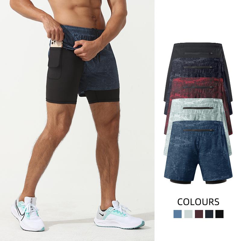 layer two fitness mens quick trunks swimming sports fake