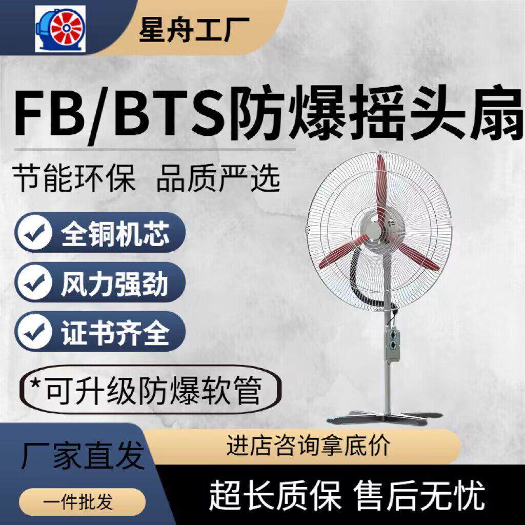 定制工业风扇FB/BTS牛角扇散热落地电风扇防爆摇头扇热销工业风扇