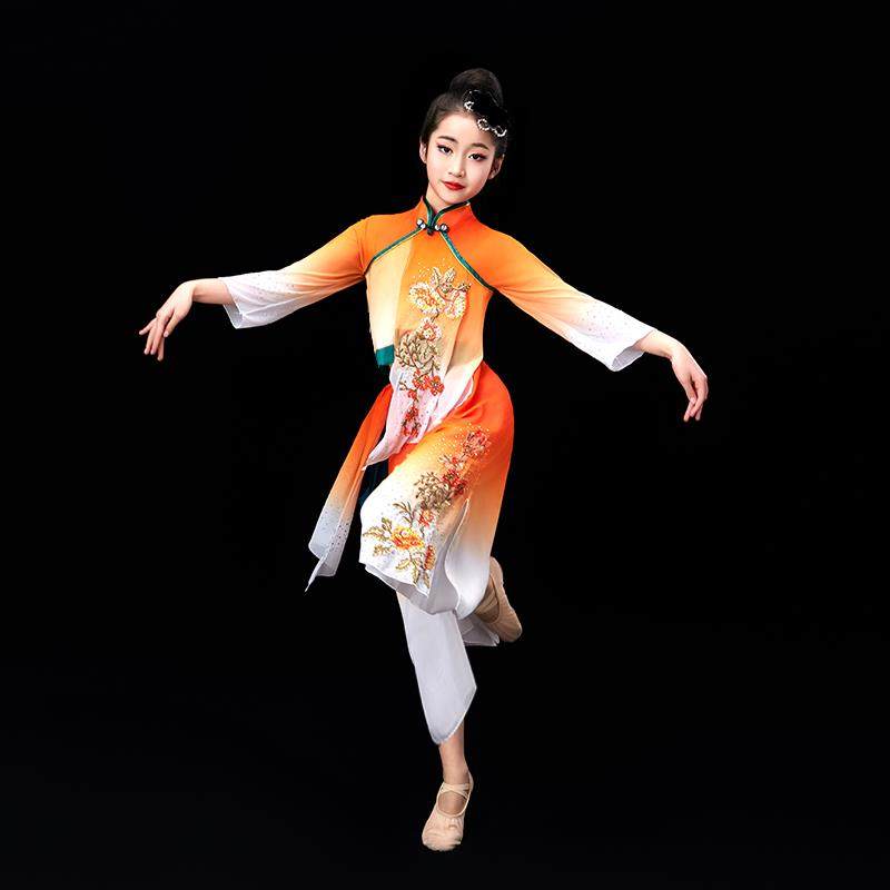 高档新款儿童演出演服女歌童秧服服舞蹈装古典舞飘逸雪纺手绢舞表,童装/婴儿装/亲子装,儿童演出服,淘宝优惠券,粉丝福利购,淘宝优惠卷