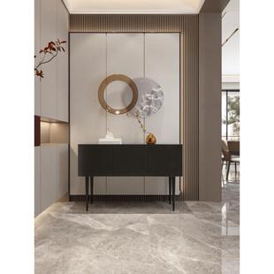 入户玄关装饰柜过道柜展示柜高脚贝达黑色柜简约现代正对门玄关台