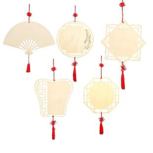 批发风美术绘画木片手工白胚木板幼儿园走廊教室空中挂饰装饰吊饰