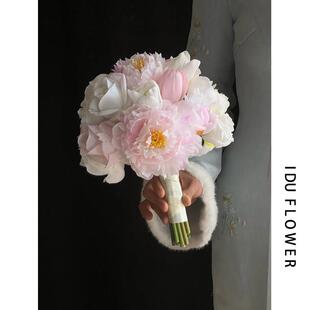 彷真花领证手捧花新娘结婚花束假花影楼婚纱摄影道具婚礼伴娘捧花
