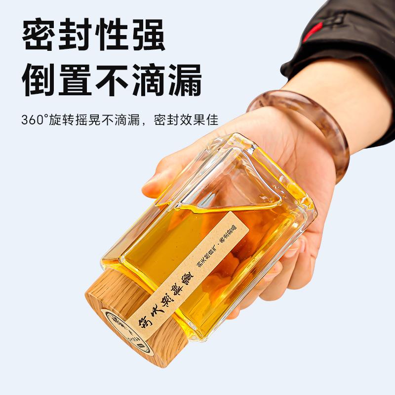 9ZRT加厚蜂蜜分装瓶密封罐透明玻璃新款膏方装蜂蜜专用瓶半斤一斤
