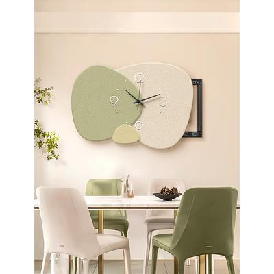 石来运转电表箱画装饰画奶油风带钟表推拉式电闸箱开关遮挡时钟画