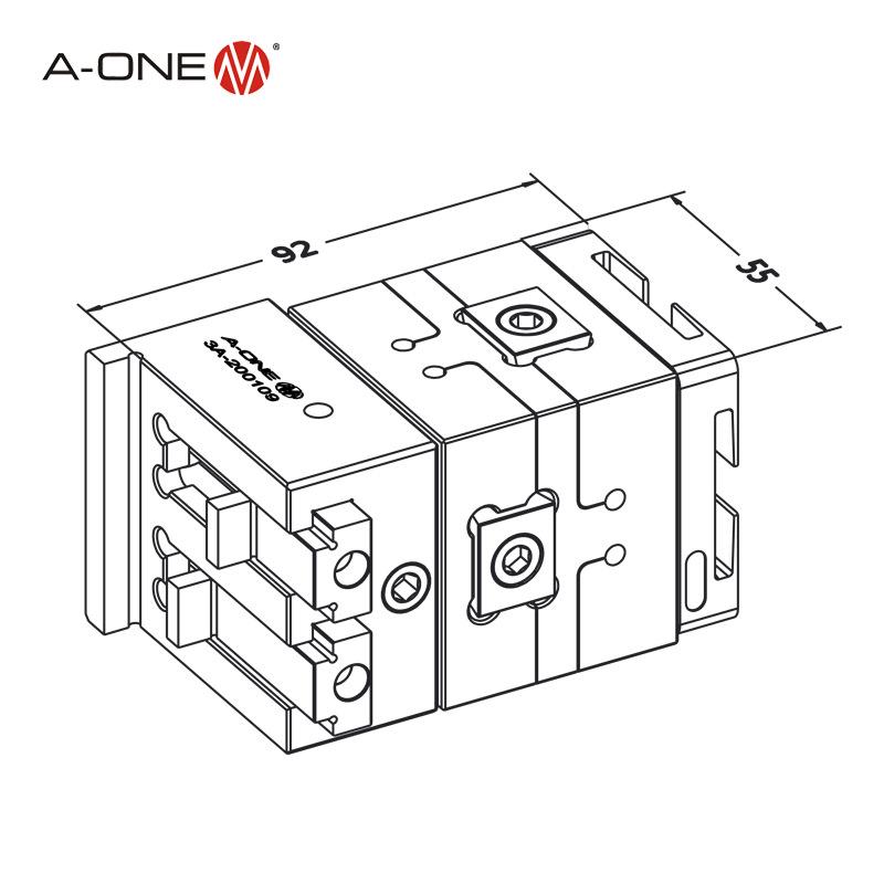 A-ONE线切割机专用旋转摆动式虎钳 线切割小型工件夹持定位夹具图片