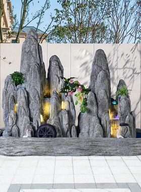 大型庭院装饰假山流水喷泉水系景观园林庭院鱼塘阳台室外鱼缸景观