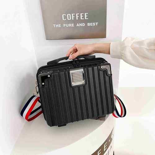 正品20244纳新款迷你手提箱化妆箱收箱1寸可挂行李铝合金箱便携旅