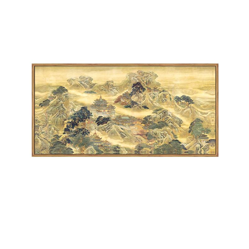 佛道仙家水堂山画蓬玄莱仙SF770590境图神台关墙口客厅挂画沙发背
