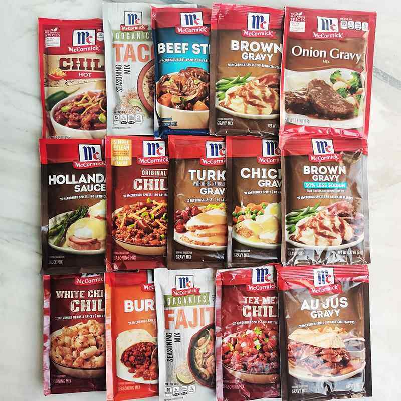 McCormick Gravy Mix美国味好美多款肉汁鸡肉辣椒调味粉炖料墨西