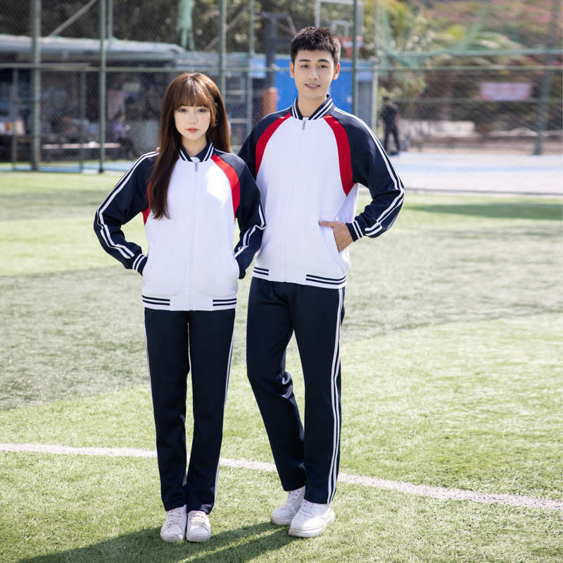 2022新升级蓝白运动服班服套装初中生小学生高中学生校服大码统一