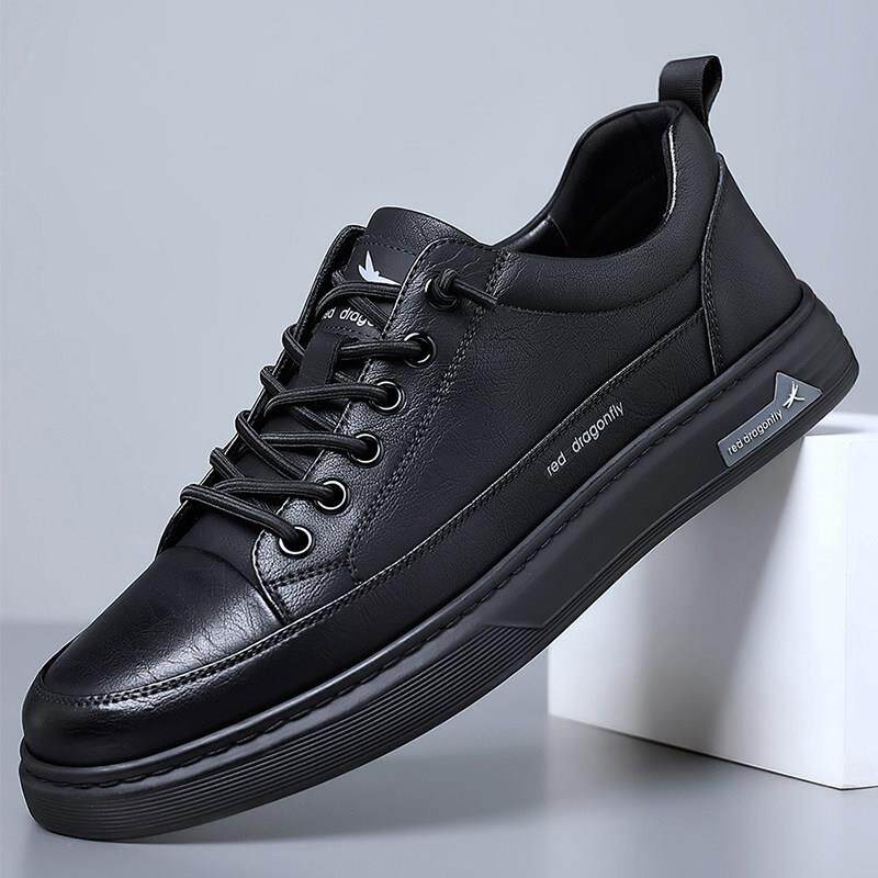 香港潮牌男鞋真皮皮鞋时尚百搭运动休息软底舒适防滑耐磨鞋底鞋子
