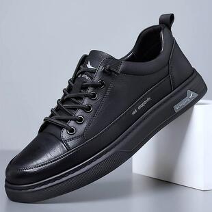 底鞋 香港潮牌男鞋 百搭运动休息软底舒适防滑耐磨鞋 时尚 子 真皮皮鞋