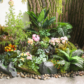 小花小草仿真绿植仿真花室内景观造景，植物墙配材，插花槽装饰植物角