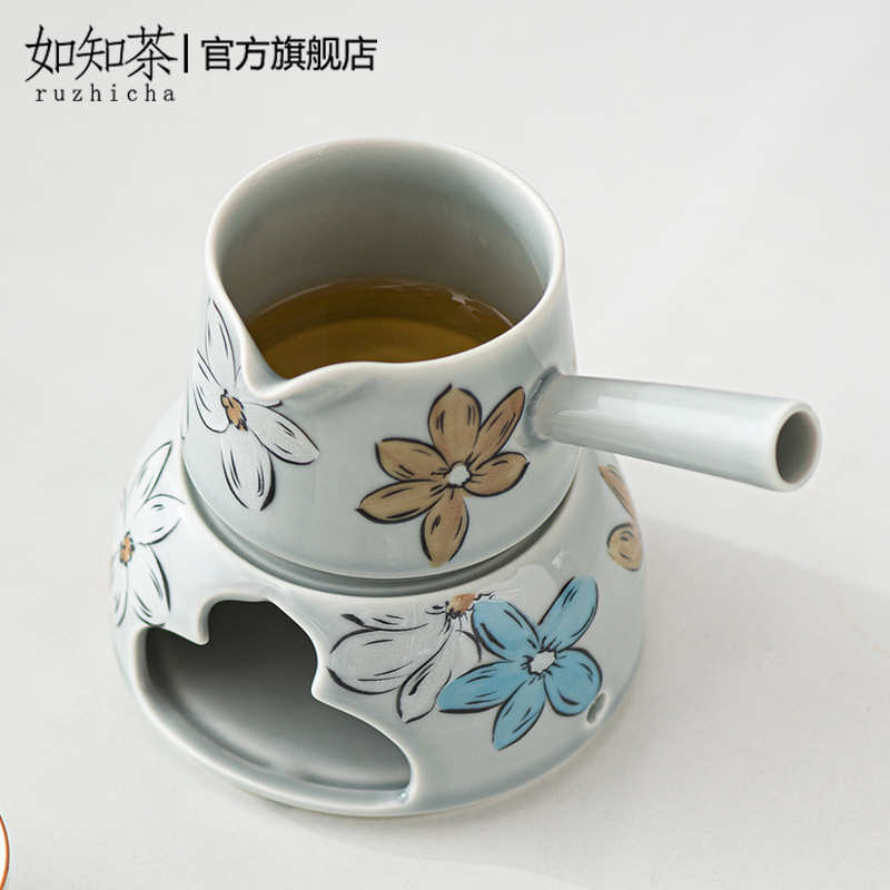 冰灰釉宝馨温茶炉煮茶器日式家用蜡烛陶瓷干烧台底座茶道零配