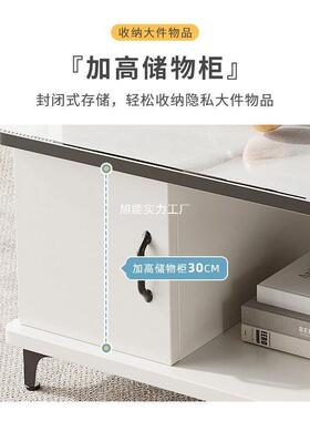 简易几茶简客厅家用小户型茶几桌约代阳台茶台BLP钢现化玻璃轻奢
