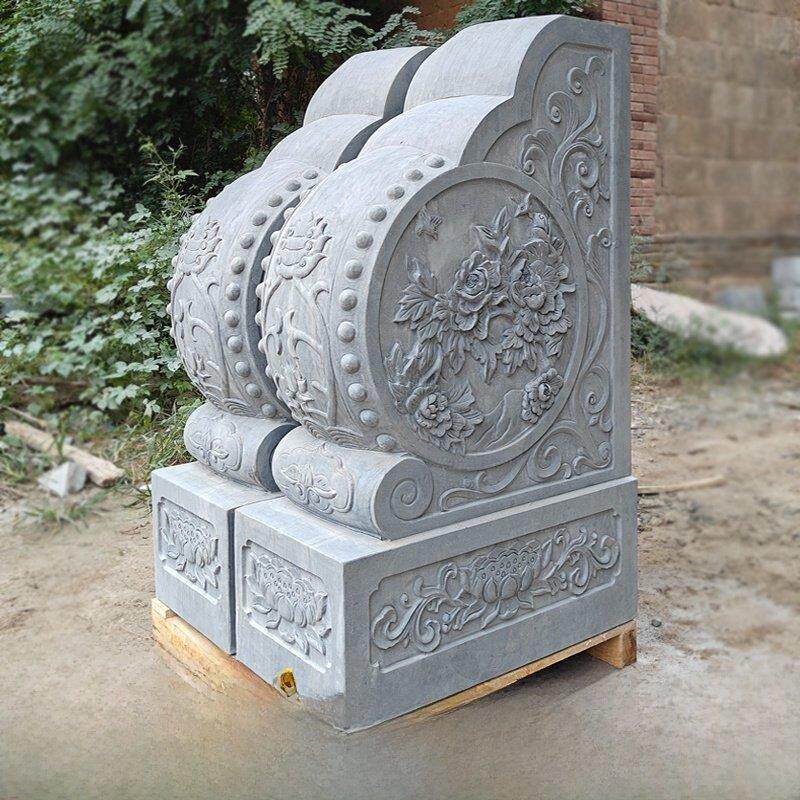 采购产品石雕门墩,鼓石对,彷古天然蓝石品牌,门墩,枕石,房屋