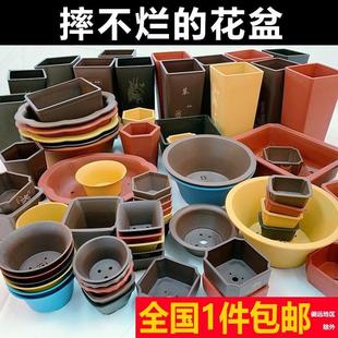 树脂花盆三角梅花盆盆栽仿紫砂陶瓷多兰花方形塑料花盆专用盆景盆