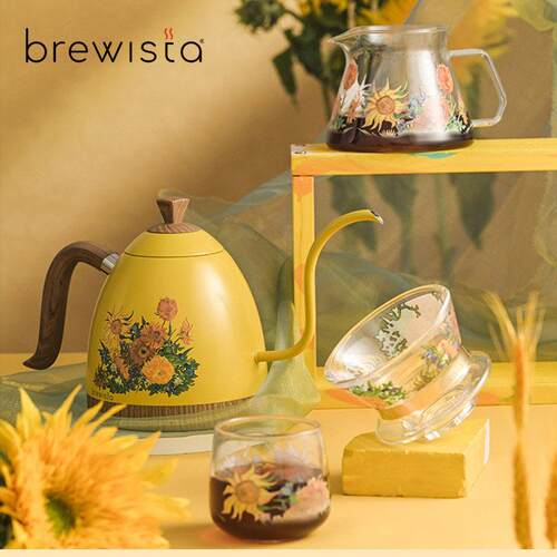 Brewista向日葵系列0.6L手冲咖啡壶蛋糕滤杯分享壶玻璃单品杯器具