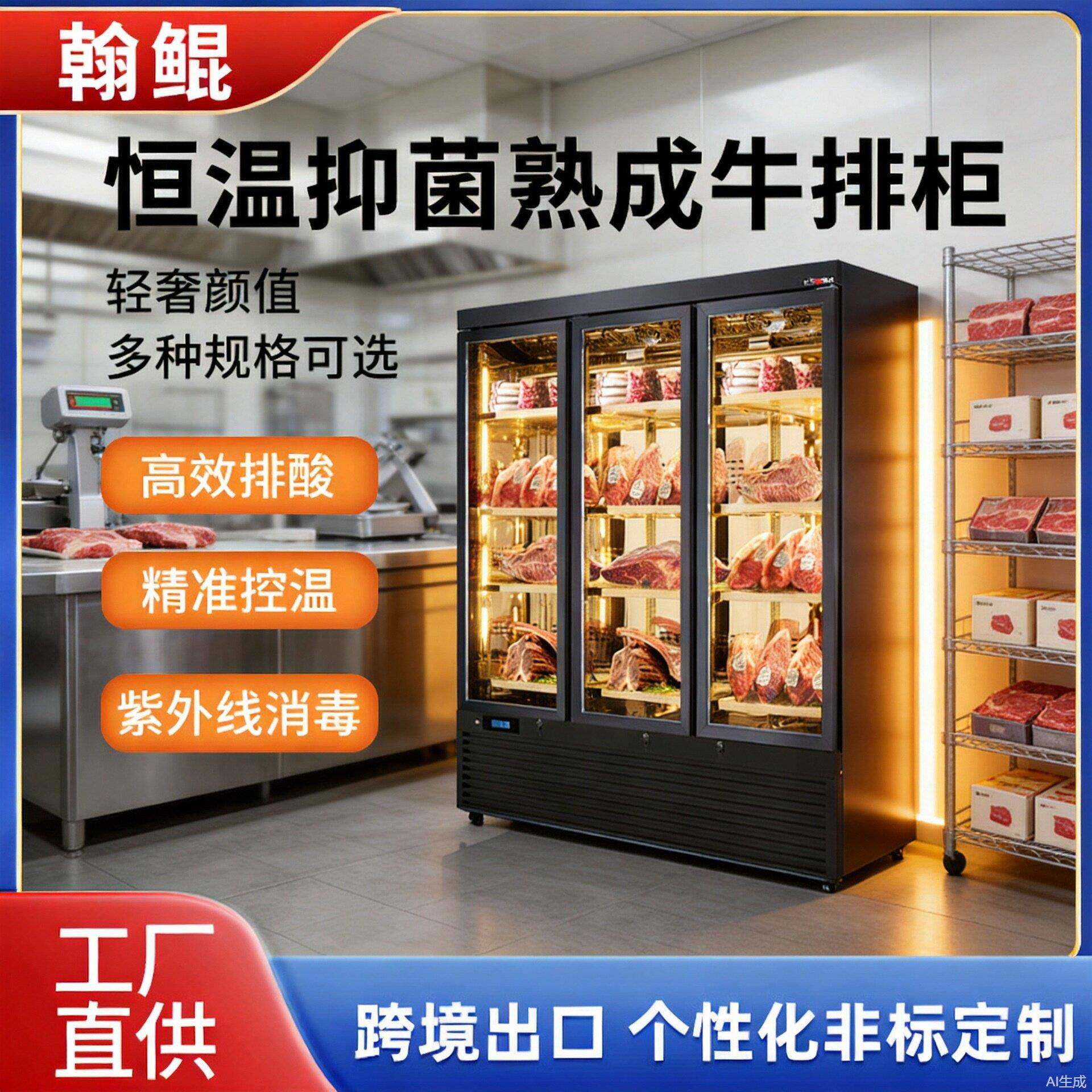 厂家直供精准控温干式牛肉熟成牛排西餐烤肉火腿低肉质损耗排酸柜