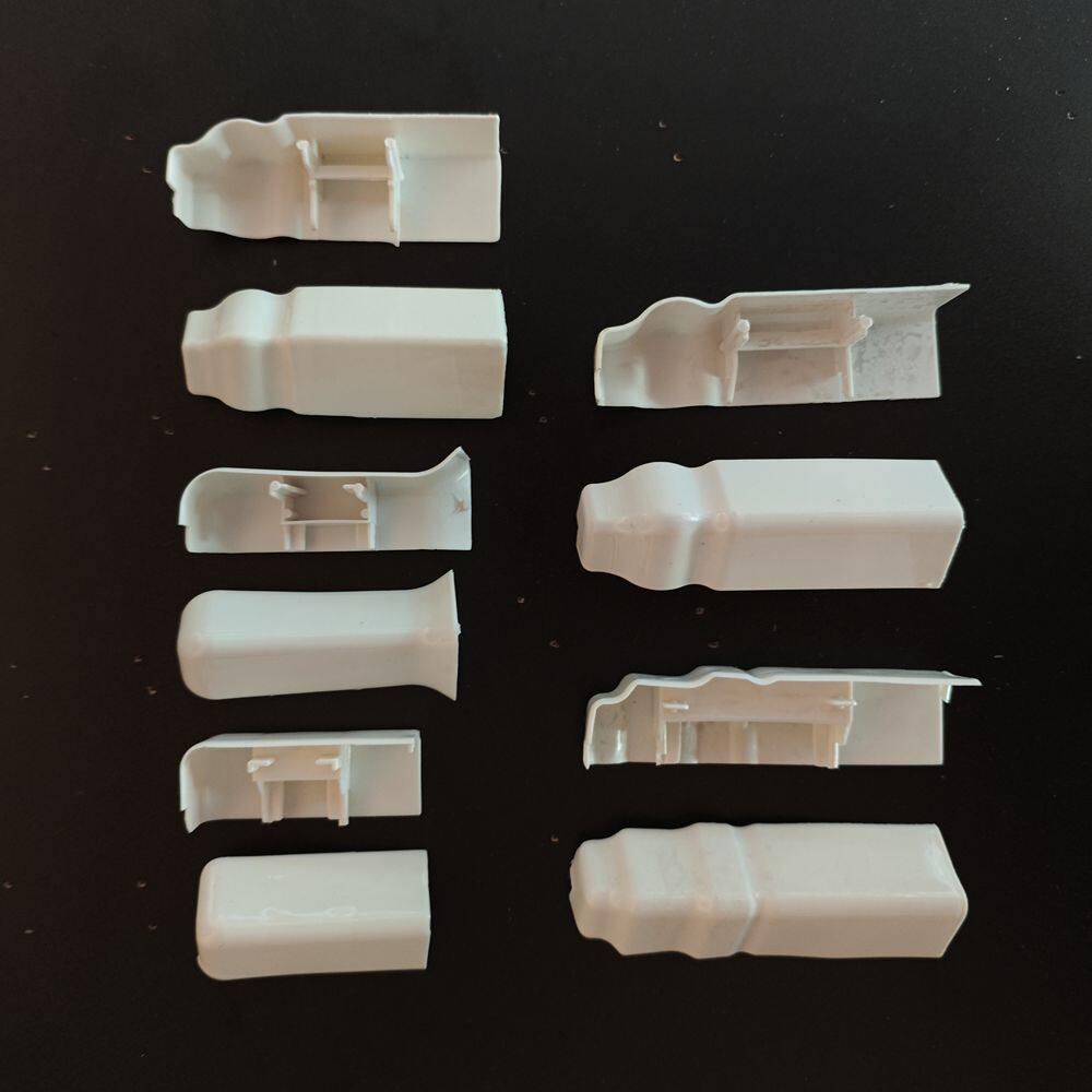 白色阳角pvc踢脚线阴阳角配件拐角转角堵头接口地脚线踢角线封口