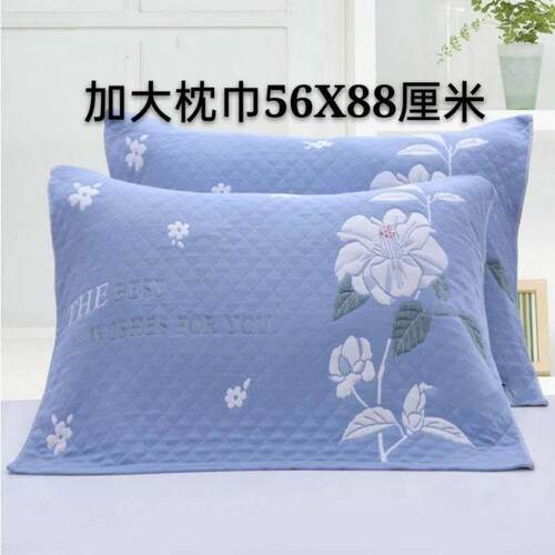 纯棉多层纱布枕巾【加大 加厚 56X88厘米】成人 高档 舒适 柔软