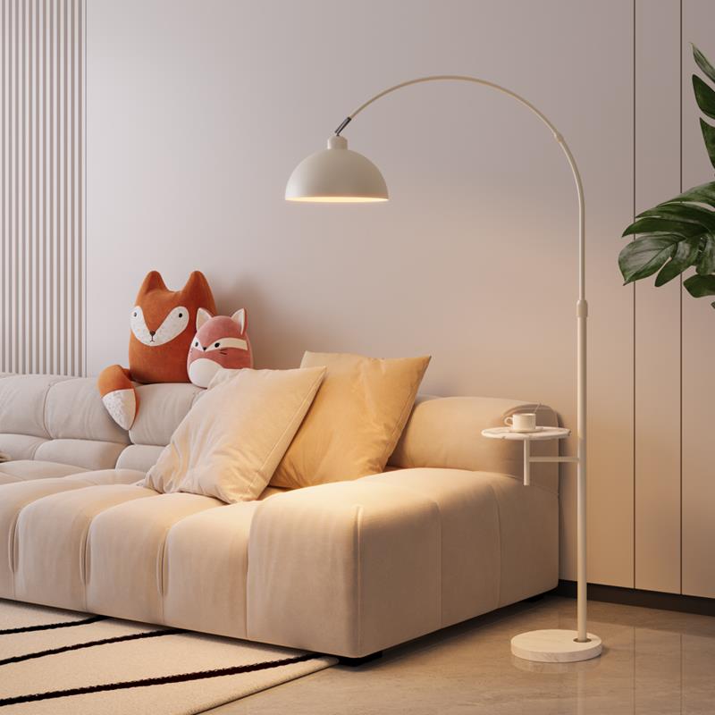 顾家钓鱼灯落地灯置物架一体客厅沙发卧室奶油风阅读氛围立式台灯