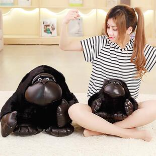 高档可爱毛大猩猩黑金刚公仔童子绒玩具布娃娃玩偶儿抱枕生猴日礼