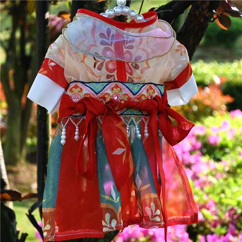 宠物汉服小型犬夏装薄款泰迪比熊博美狗衣服猫衣服兔子衣服古风