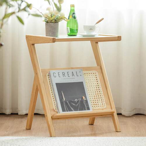新款直销网红中古风玻璃沙发边几客厅日式小茶几阳台简易角几床头