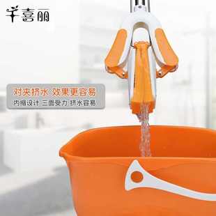 免手洗海绵拖把头大号家用吸水胶棉干湿两用对折式 挤水海棉浴室地