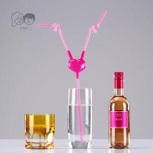 couple check shaped valve suction straw Heart minute