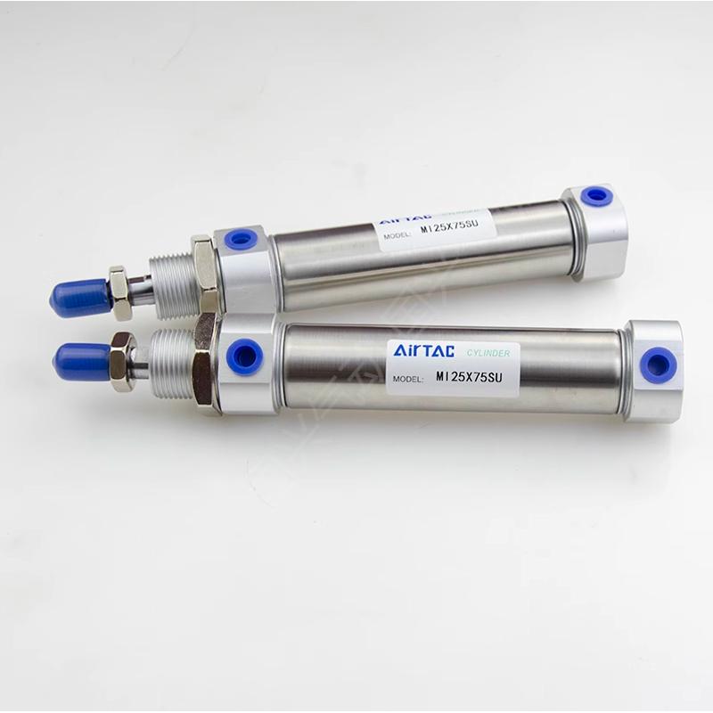 亚德客迷你气缸MI8/10/12/16X25X50X75X100X125X150SU