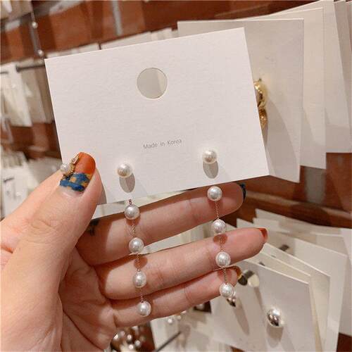 nd Simulation Pearl Long Earrings Female Moon Star Flower Rh