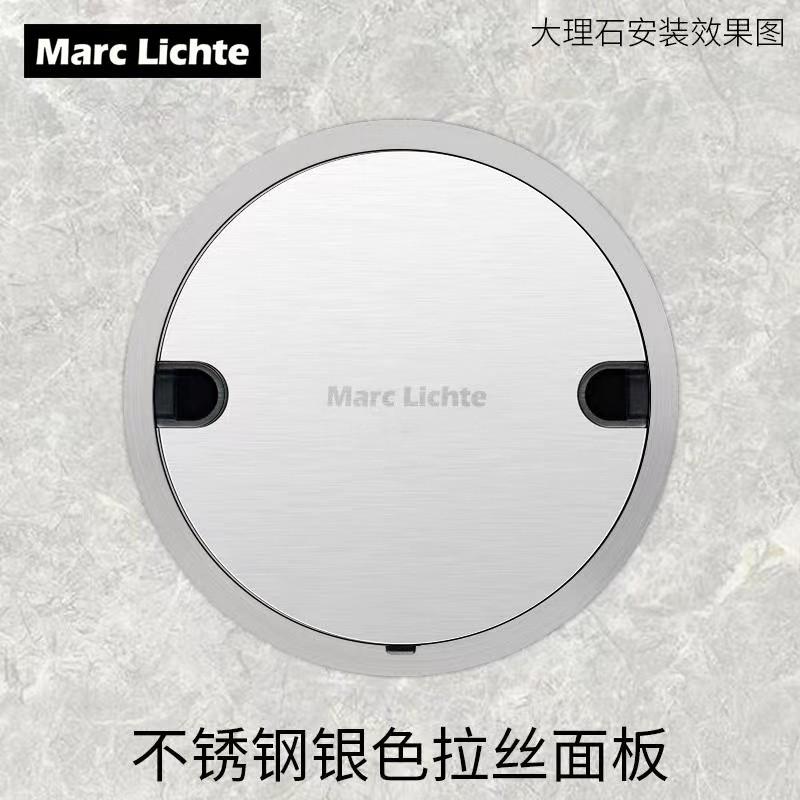 304不锈钢圆形隐藏式地插座隐形纯平防水16A五孔网络地板地面插座