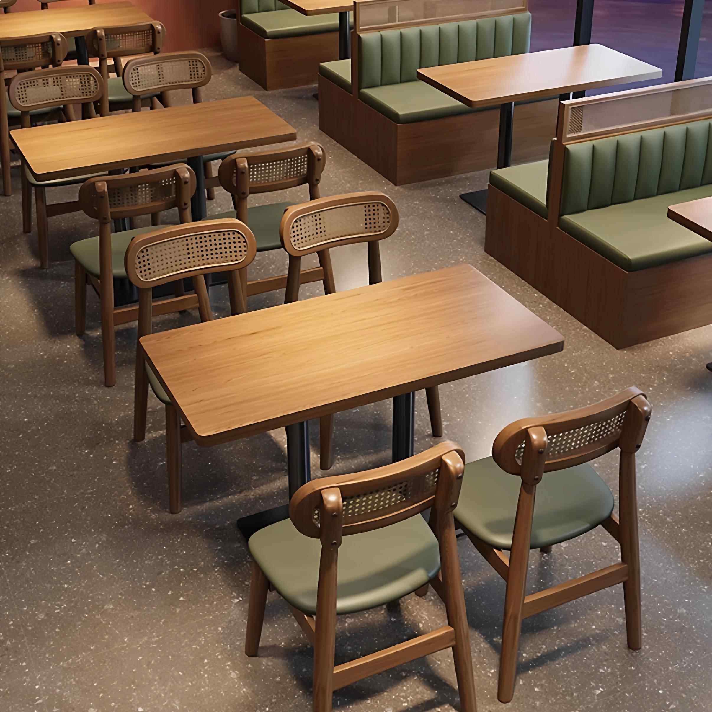 定制主题餐厅靠墙卡座沙发西餐厅自助餐厅火锅店餐饮店桌椅组合