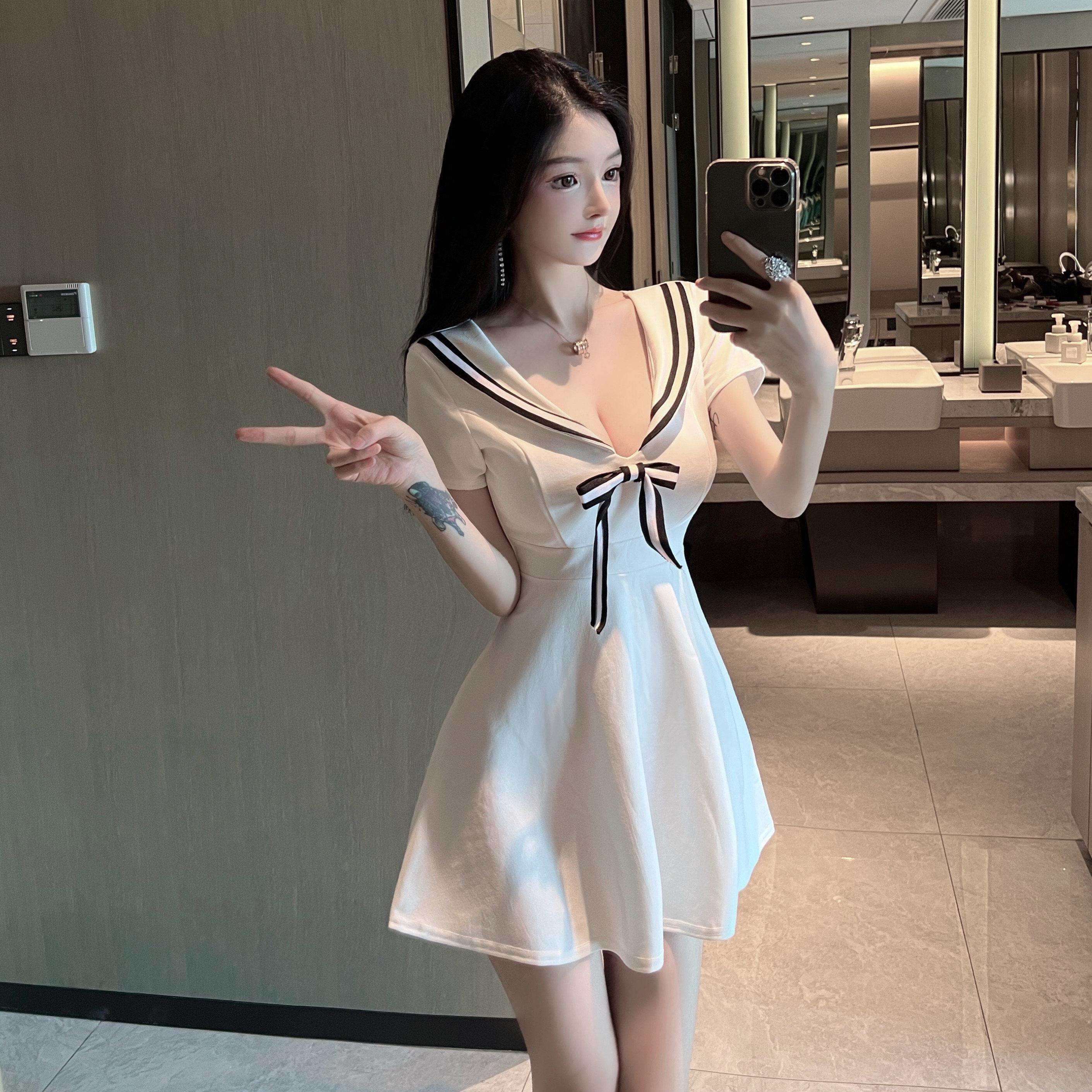 夜店性感女装2023新优雅瘦身夜店风格蝴蝶结裙