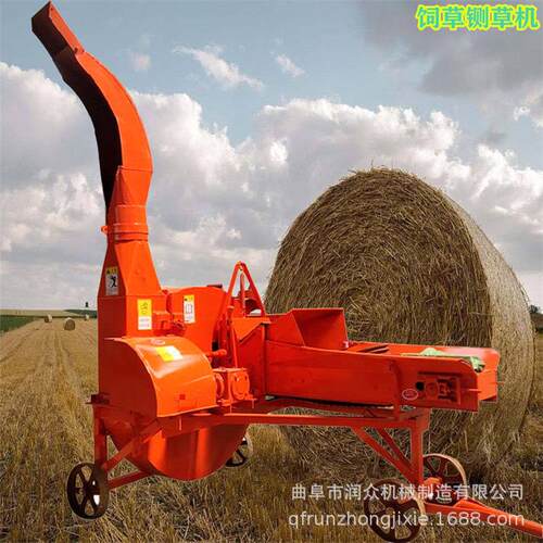 养殖场高喷秸秆铡草机全自动进料牛场切草机户外三轮车载打草机