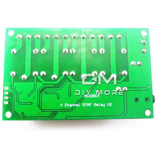 4通道DTMF音频解码继电器12V 控制指令可修改遥控模块AD22B04
