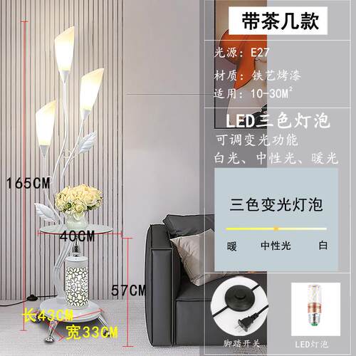 高档欧落卧地灯客厅设计感智能后现代网北红头室床灯创意立式茶几
