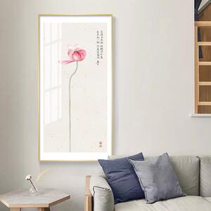 爱莲中式装饰画入户玄关装饰画荷花莲花书房茶室中式挂画客厅壁画