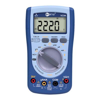 伊万厂家VC94温度NCV验电真有效值2KV高压全保护光伏万用表
