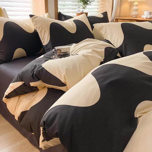 三P66D1004四套简约床件上用品被套床单人笠学生宿F77J9569舍件套