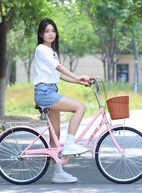 自行车成厂家直供人26寸4寸男式代免充气大学生复古车2通勤车小女