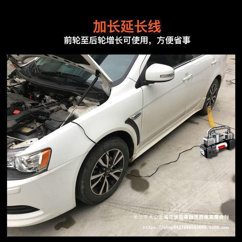 用12v便携式电动轮德国轿QBG车汽车打胎气泵车载充气小泵双缸多功